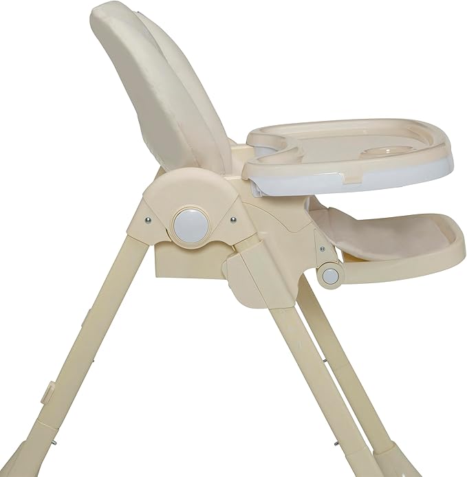 Little Folks by Delta Children 2-in-1 SlimFold High Chair for Babies and Toddlers, Cream