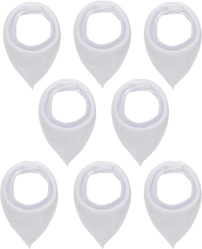 Maiwa Cotton Bandana Drool Bibs for Baby Girl Boys for Drooling and Teething for 8 Pack