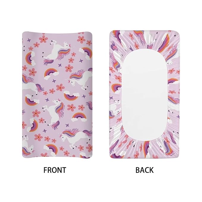 Unicorn Changing Pad Cover Boys Girls Changing Table Cover Soft Breathable Diaper Changing Pad Cover Sheets Soft Breathable