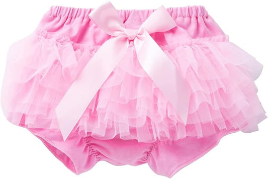 Infant Baby Girls Tutu Skirt Toddler Ruffled 𝐃iaper 𝐂overs Cute Lace Ruffled Tiered Bloomers Bubble Shorts Underwear