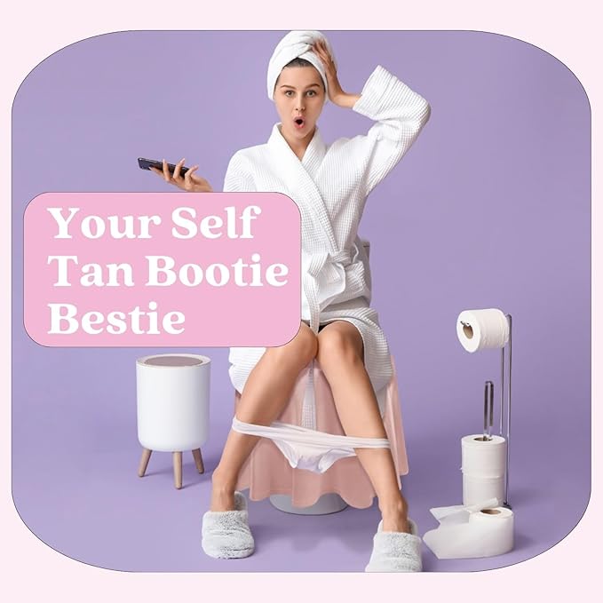 Tan Fan Self Tan Toilet Seat Cover - 100% Silky Stain-Resistant Poly - Protects Your Loo from Self Tanner Stains - Large Size, Fits All Toilets, Non-Slip, Reusable, Quick Wash + Dry (2 Pack Pink)