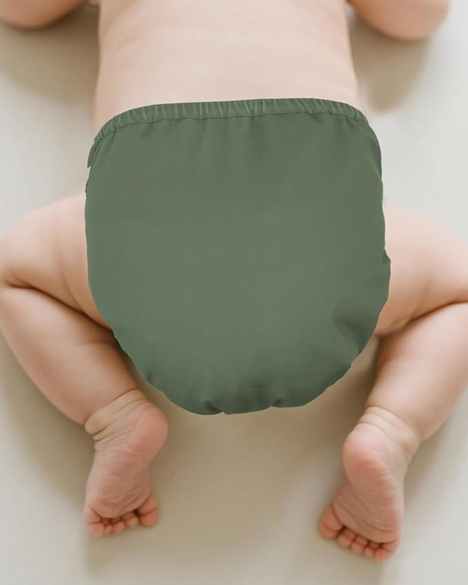 babygoal Baby Cloth Cover for Prefolds,Flats or Fitted Diapers– Adjustable, Reusable, Waterproof Swim Diaper Cover