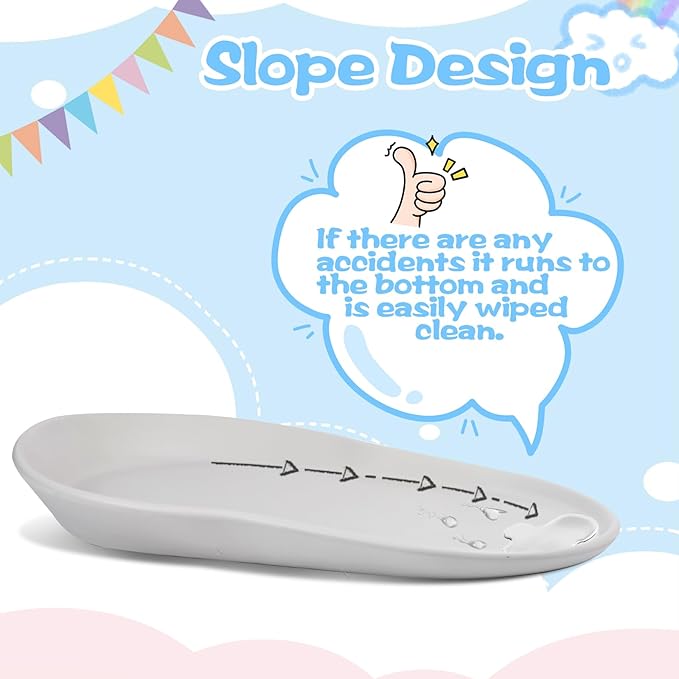 TOSGN Baby Changing Pad, Waterproof & Non-Slip Easy to Clean, Soft and Warm Foam Material Portable Changing Pad, Slight Incline Collects Liquid