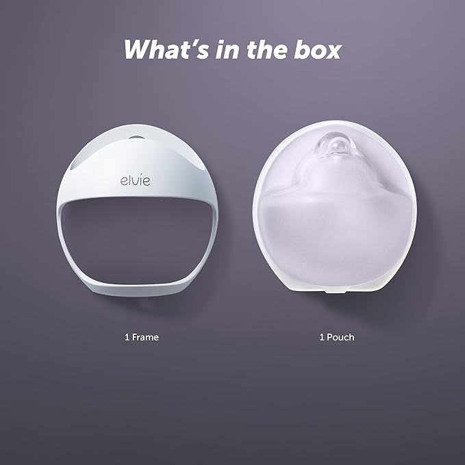 Elvie Curve - Manual Wearable Breast Pump - Hands-Free, Kick-Proof, Portable Silicone Pump that Can Be Worn in-Bra for Gentle, Natural Milk Expression - Breast Feeding Essentials