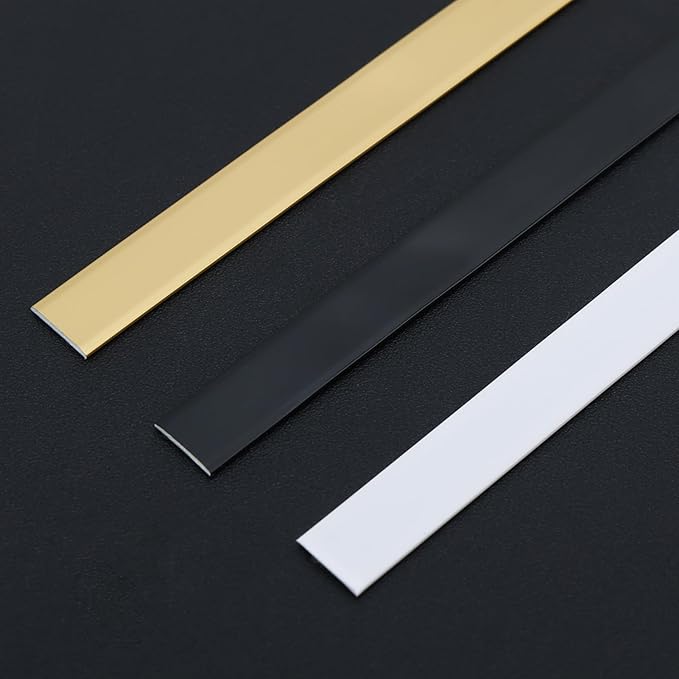 Coengwui Peel and Stick Wall Trim, Flexible Mirror Edging, Finish Molding for Ceiling Floor Tile Edge Furniture and Home Decoration (Matte White, 196.8" x 0.8")