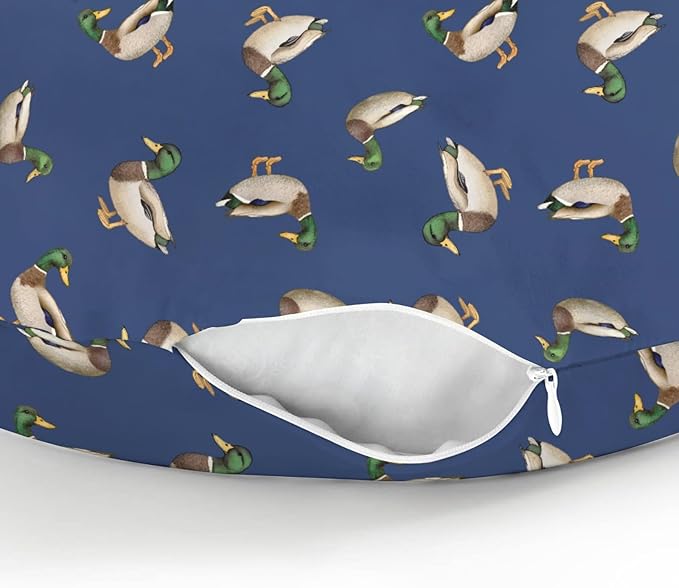 Wild Ducks Mallards Baby Nursing Pillow Covers for Boy Girl Mallard Duck Lake Pond Nursing Pillow Slipcovers for Breastfeeding Pillows Vintage Duck Hunting Soft Stretchy Covers for Newborn Infant