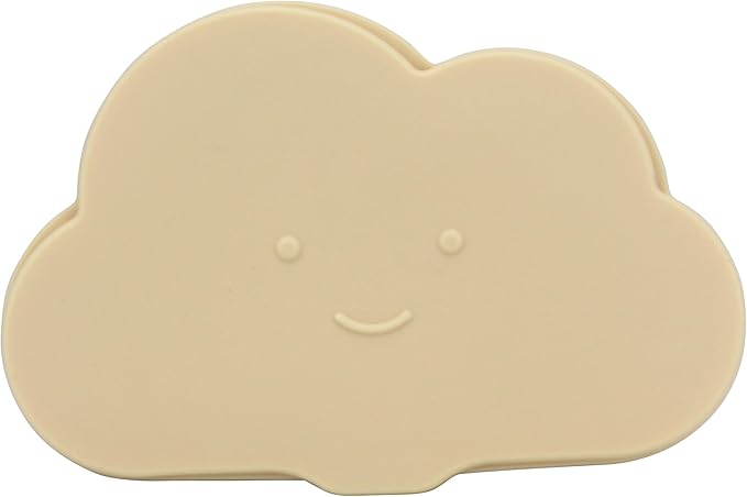 Silicone Snack & Fruits Container – Leakproof Durable and BPA-Free | for Daycare, Preschool, School, and Family Outings – Cloud design 150ML OZ (Beige latte)