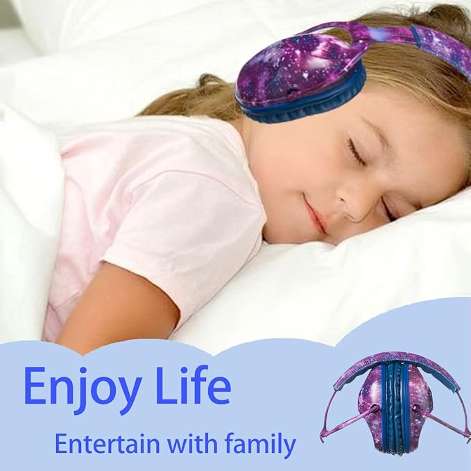 Kids Hearing Protection,25dB NRR Noise Reduction,Sound Proof for Kids,Toddler,Safety Earmuffs for Concert,Airplane,Autism,Monster Jam,Travel,School- Blue Nebel