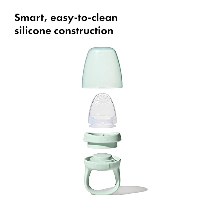 OXO Tot Silicone Self-Feeder 2 Pack - Opal and Blossom