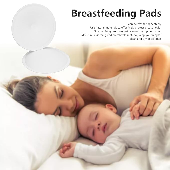 Nursing Pads, 12 Pcs Washable Pure Cotton for Breastfeeding