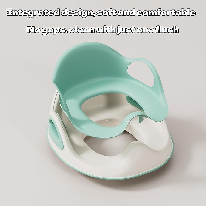 Potty Training Seat for Boys and Girls – Baby Potty Training Seat with Detachable Soft Cushion Sturdy Handle and Backrest，Toddler Potty Training Toilet Seat for Kids, Splash Guard for Toilet Toddler