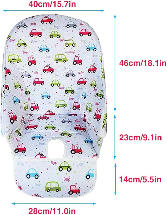 Surakey Baby High Chair Seat Cushion Liner Mat Pad Cover Breathable High Chair Cover for Baby Seat Cushion Dining Chair Pad, Peach