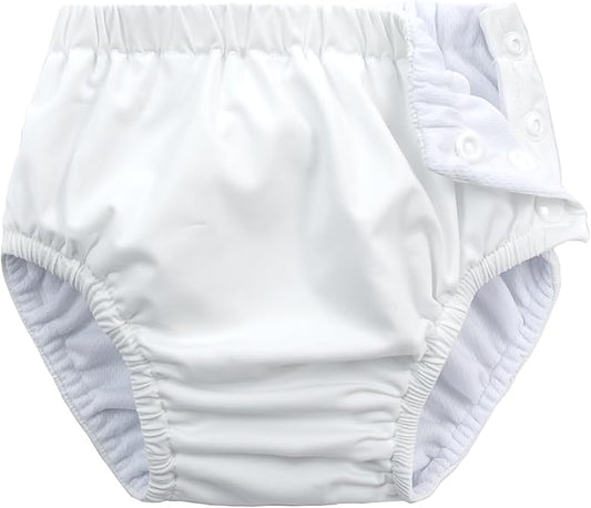 Baby Newborn Reusable Swim Diapers Infant Unisex Washable Swim Diaper Toddler Swimming Diapers White, 0-3 Months