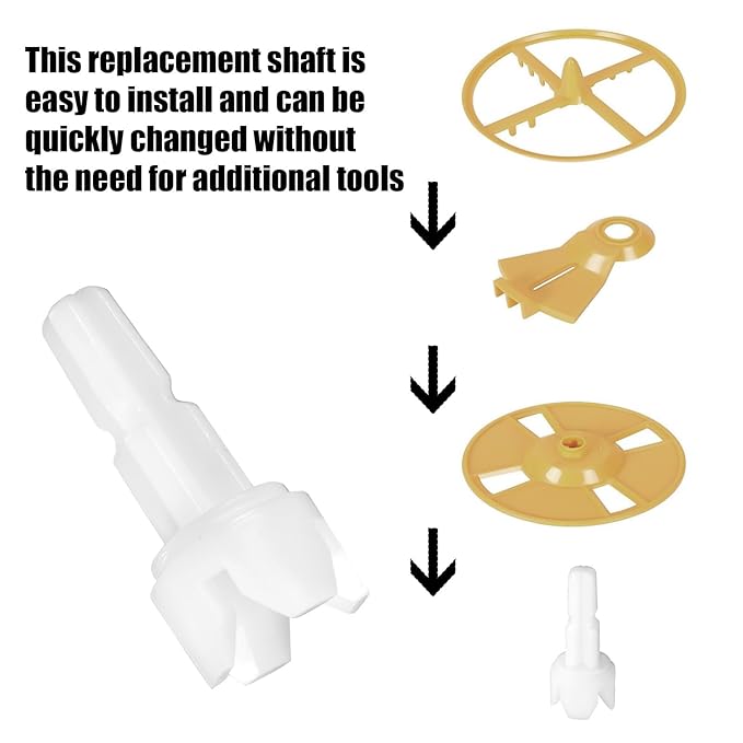 2pcs Replacement Parts Compatible with Baby Brezza FRP0046 Formula Pro Advanced Shaft, Axle Stem Accessories for Baby Brezza Formula Maker