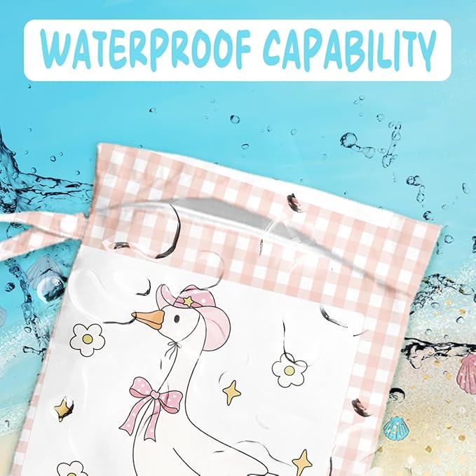 Wet Bag for Baby Swimsuit Kids Wet Dry Bag for Breast Pump Parts Diaper Bag Toiletries Daycare Organizer Beach Vacation Essentials Pink Silly Goose Plaid Travel Laundry Bags