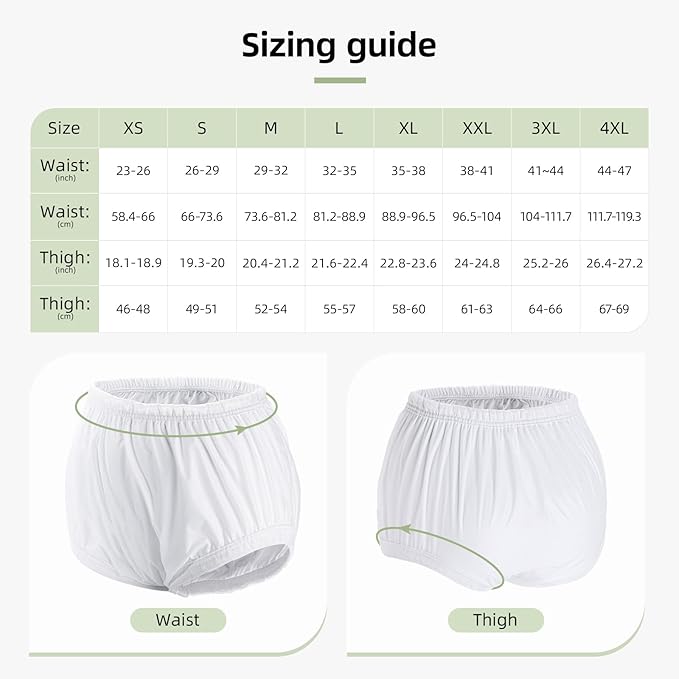 Adult Diaper Cover Noiseless Leakproof Underwear Cover Durable Lightweight Waterproof Underwear for Incontinence to Use with Diapers & Briefs for Added Leakage Protection