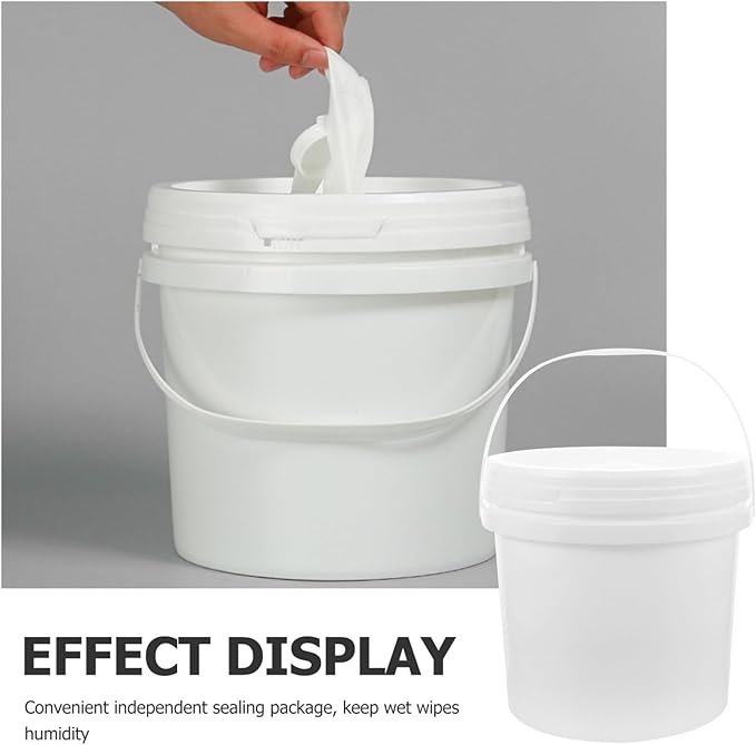 IMIKEYA Large Plastic Wipe Dispenser Bucket Portable Wet Tissue Holder for Car Home Office Convenient Wipes Storage for Easy Access and Organization