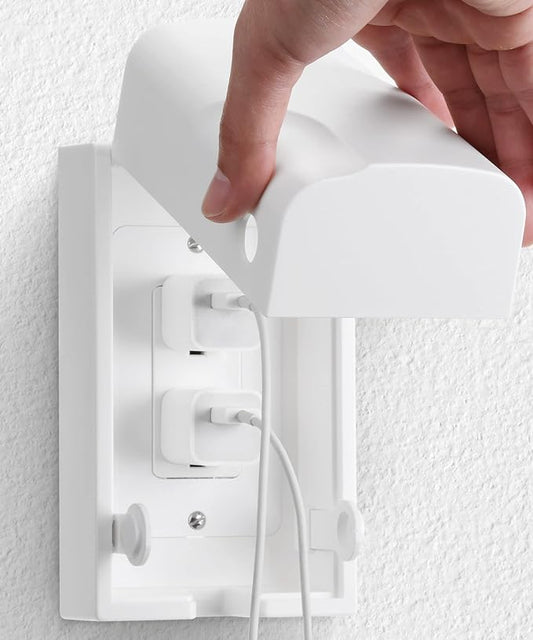 Bates Baby Safety Outlet Cover Box - Plug Covers for Electrical Outlets, Child Proof Outlet Cover, Socket Covers for Outlets