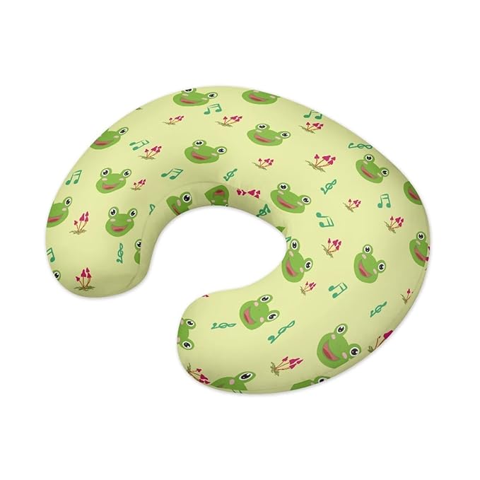 Frog Nursing Pillow Cover with Hidden Zipper Frog Super Soft & Breathable & Skin Friendly for Moms/Baby Stretchy Nursing Pillow Cover Quick-Dry Fabric Green
