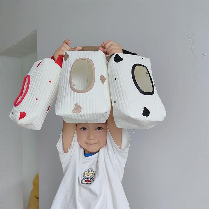 Practical Wet Wipe Storage Bag with Embroidery Designings Stylish Bear Embroidery Wet Wipe Pouches for Travel