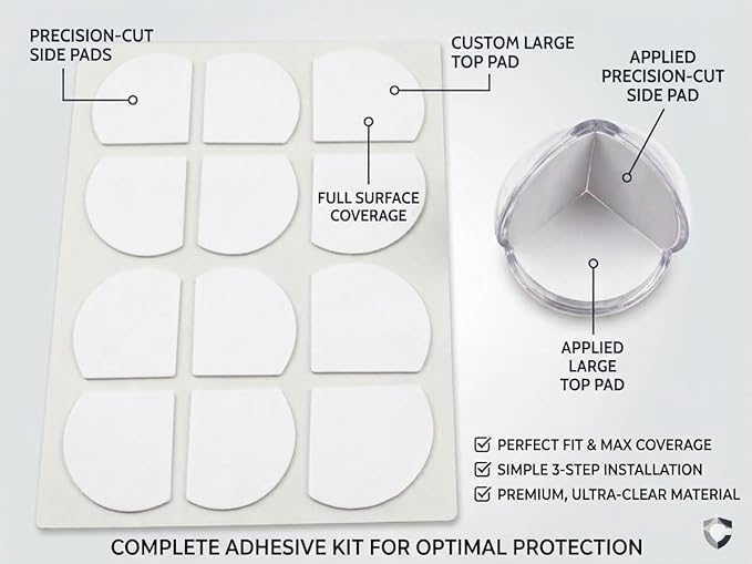 Corner Protectors (16 Pack - Most Popular) – Crystal Clear Baby Proofing Corner Guards, Toddler Safety Edge Covers for Tables & Furniture, Non-Toxic PVC