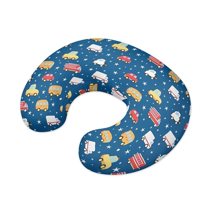Cute Car Nursing Pillow Cover Lightweight Breathable Pillow Cover for Infant Snug, Stretchy Neutral Breastfeeding Pillow Cover