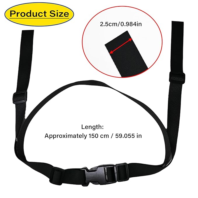 2-Point Harness Straps Belt for Child High Chair,Adjustable Harness Straps Replacement Strap for High Chair/Pushchair/Stroller(Black)