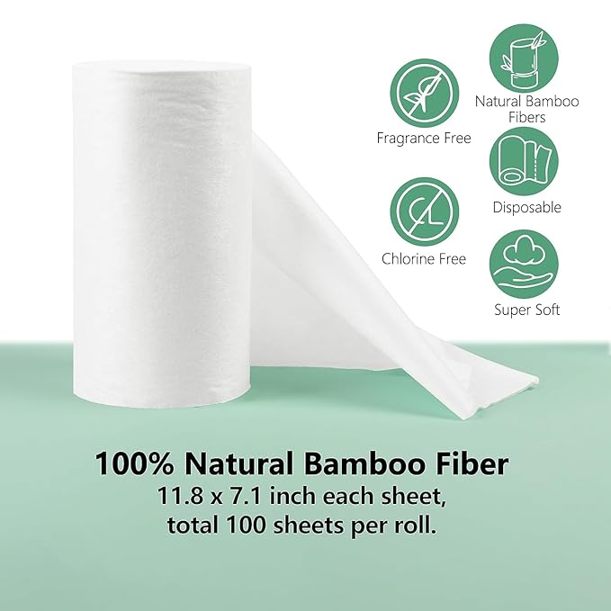 ALVABABY Diaper Liner for Baby Cloth Diapers 11.8x7.1 Inch Natural Soft Disposable Diaper Liners Fragrance Free Chlorine Free 100 Sheets
