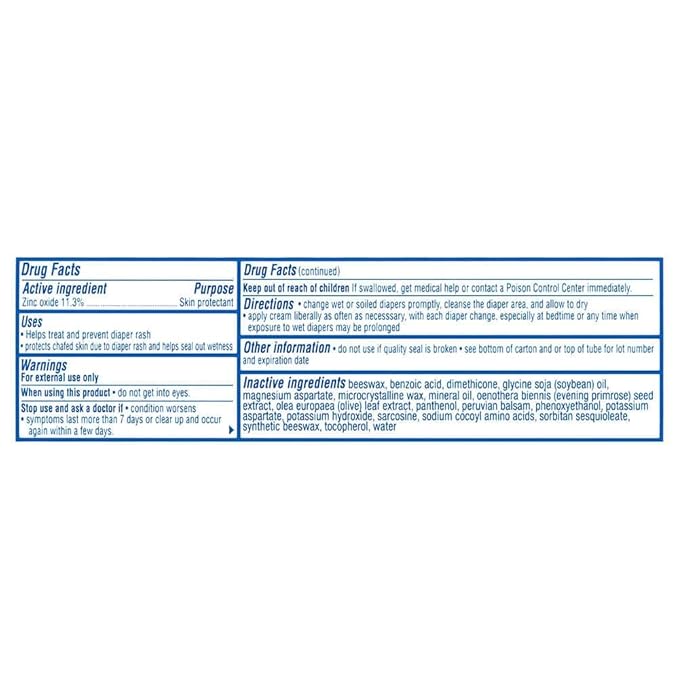 Balmex Zinc Oxide Diaper Rash Cream 4Oz (3 Pack)