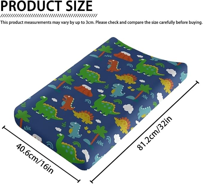 Dinosaur Tree Changing Pad Cover Lightweight Cozy Changing Table Cover for Boys Girls Soft Nursery Pad Change Cover Dust Cover Comfy Stretchy Sheet Crib Mat