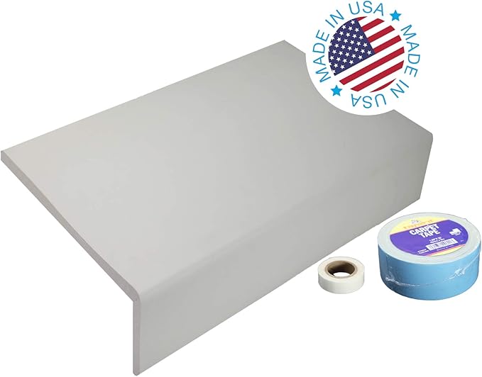 Kidkusion Soft Seat Edge Cushion | Made in USA | 12" | Taupe | Fireplace Safety Cushion | Hearth Pad