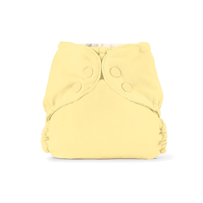 Esembly Cloth Diaper Cover - Reusable Swim Diaper, Waterproof, Breathable - Adjustable Outer Layer Over Absorbent Inner for Blowout Protection - Buttercup, Size 1 (7-17 lbs)