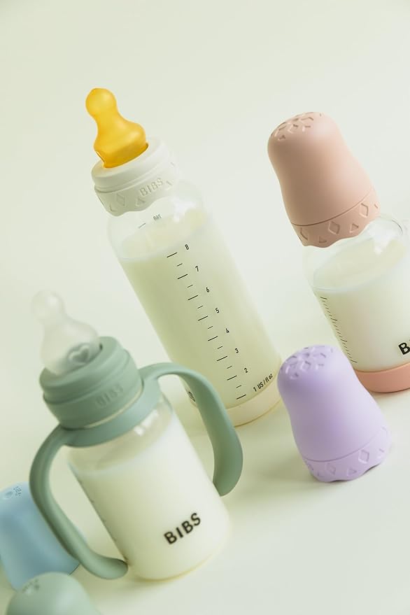 Bibs | Baby Bottle Handle | Easy & Comfortable Grip | Non-Slip Surface | BPA-Free | Dishwasher Safe | BIBS Baby Bottle Accessories | Baby Blue