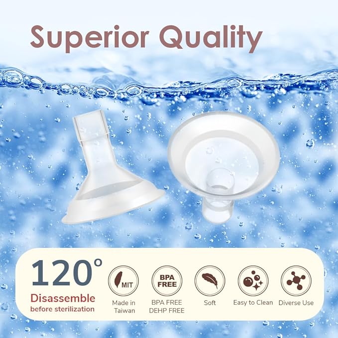 Maymom MyFit Comfy Series 17 mm Two-Piece Design Breastshield Compatible with Medela Breast Pump Parts; Replace Medela Shields; Fit MaxFlow Flex Connector; 2pc