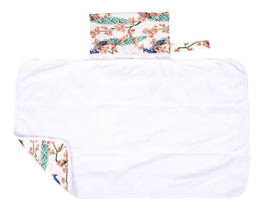 Baby Diaper Changing Mat Pad Portable Foldable Waterproof 30inx18.5in (Peacock)