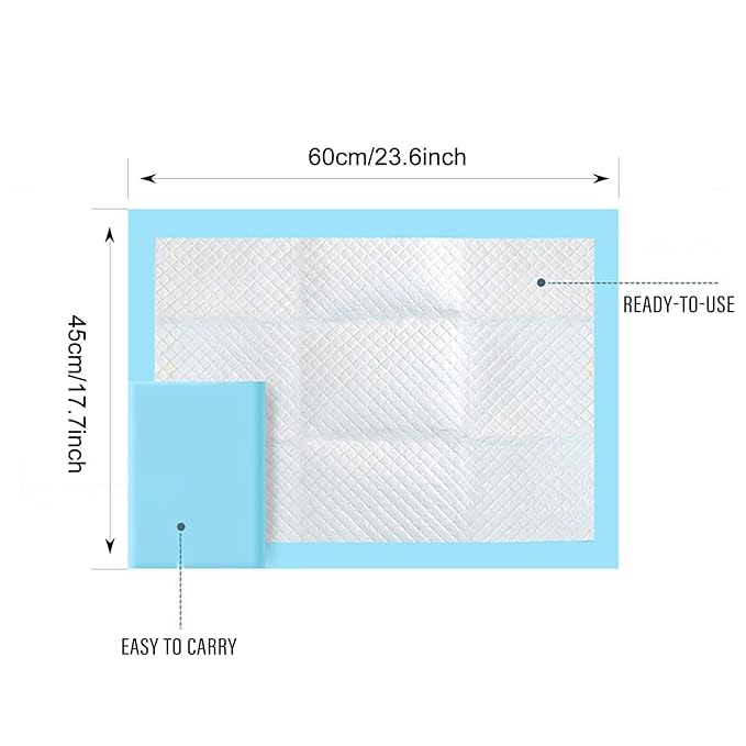 Disposable Changing Pads, 50 Pack Super Absorbent Portable Diaper Change Pads for Baby, Soft Leak-Proof Underpads Incontinence Bed Table Pee Mat