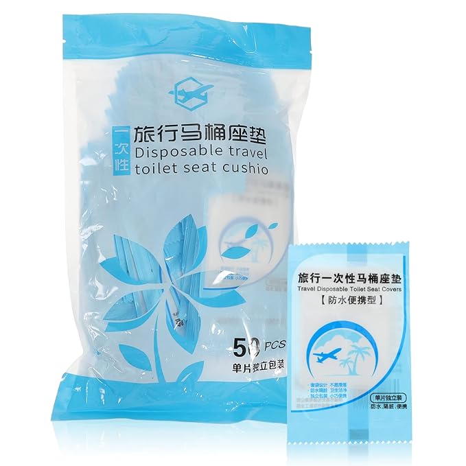 Healifty 2bags Disposable Toilet Seat Covers Cushions for Travel Public Restrooms Individually Packaged Portable Tear Resistant for Adults Boys and Girls
