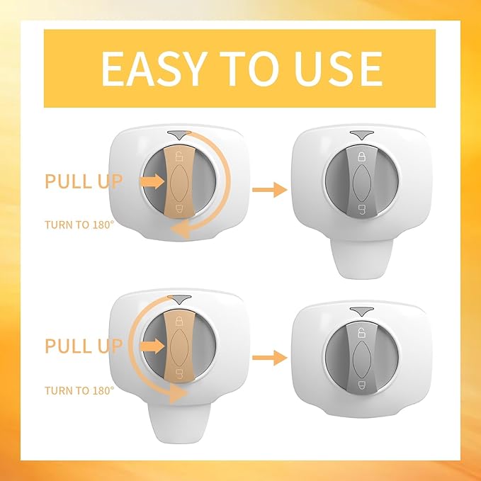 Knob Switch Child Proof Oven Lock Baby Safety Oven Door Lock for Toddlers Heat-resistant Adhesive no Tools Need or Drill (Black-1Pcs)