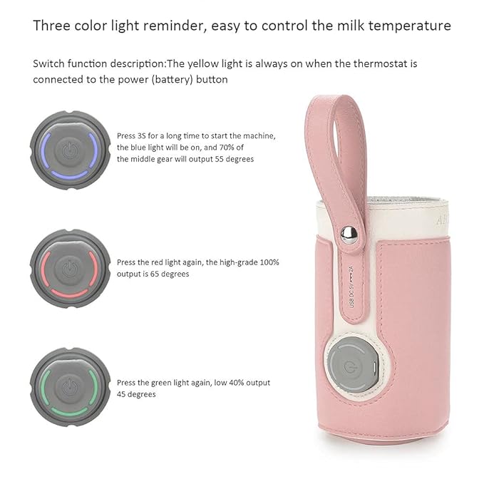 Bottle Warmer Bag, Fast Heating Portable Baby Bottle Warmer with Safe Temperature Control for Traveling Moms, Home Use, and Outdoor Activities
