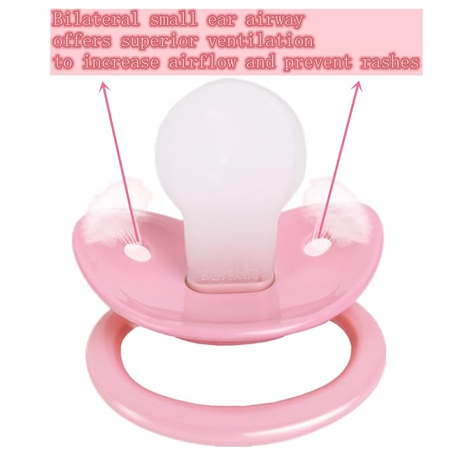 Adult Bottle with Big Sized Pacifier Set 8 oz (Pink)