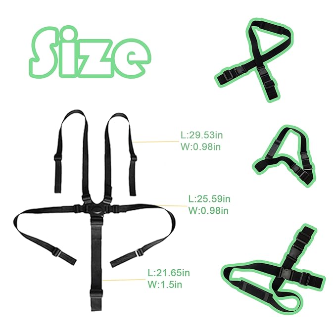 5 Point Harness Seat Belt Strap Belt,High Chair Strap,Baby Safe Harness for Stroller Pushchair Pram Buggy Safe Protection,Harness Strap Belt,Shoulder Strap Belts for Pram