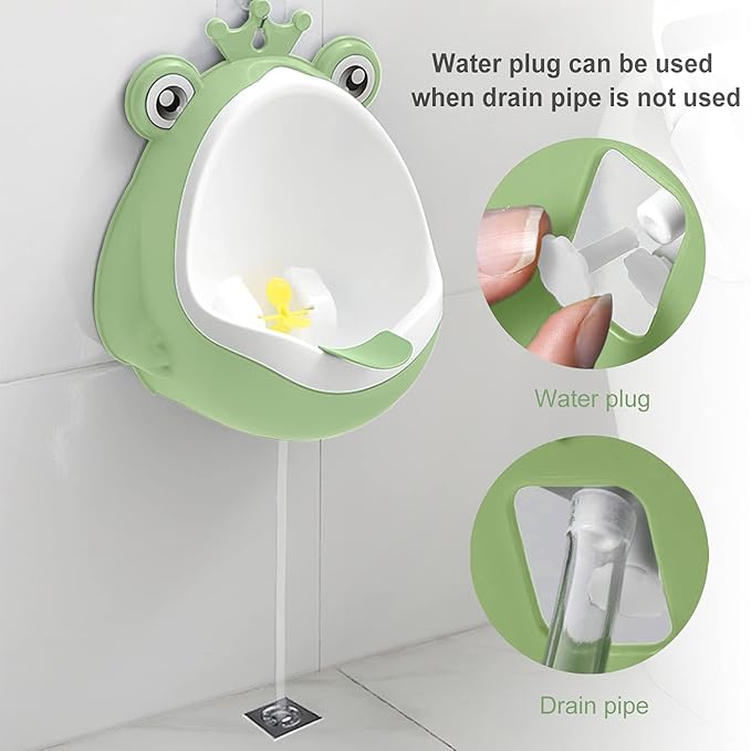 Potty Training Urinal Boy Urinal Kids Toddler Pee Trainer Bathroom Funny Baby Training Potties（Green）