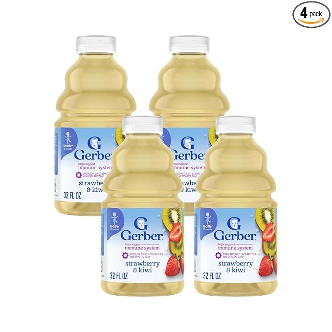 Gerber Graduates Fruit Splashers Juice, Strawberry Kiwi 32 Fl. Oz. (Pack of 4)
