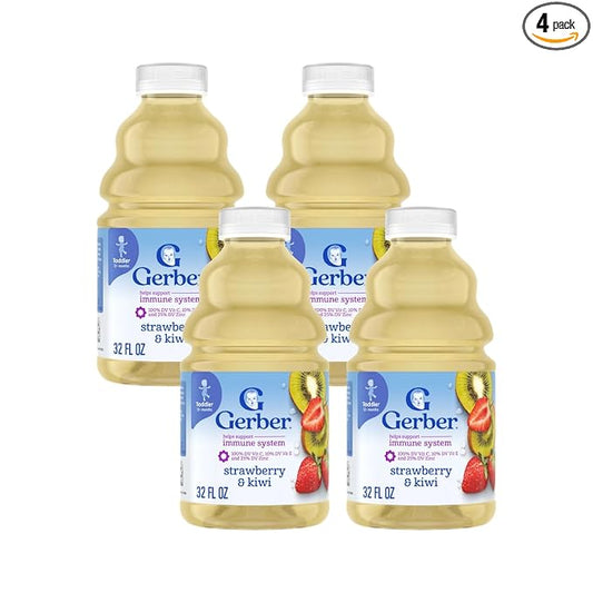 Gerber Graduates Fruit Splashers Juice, Strawberry Kiwi 32 Fl. Oz. (Pack of 4)