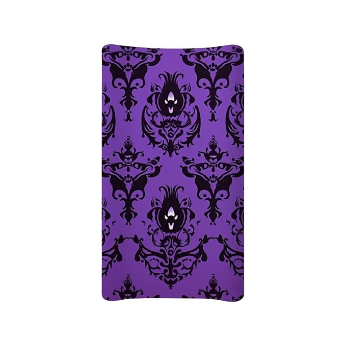Halloween Ghost Diaper Changing Pad Cover Purple Changing Table Covers for Newborn Infant Changing Pad Sheets Baby Diaper Changing Mat