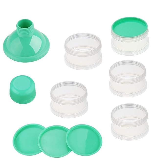 Accmor 2pcs Formula Dispenser+ 10 pcs Muslin Baby Bandana Drool Bibs Set