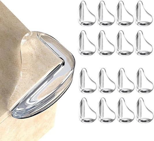 16 Pack Corner Protector for Baby, Clear Corner Protectors, Furniture Corner Guard & Edge Safety Bumpers to Cover Sharp Furniture & Table Edge