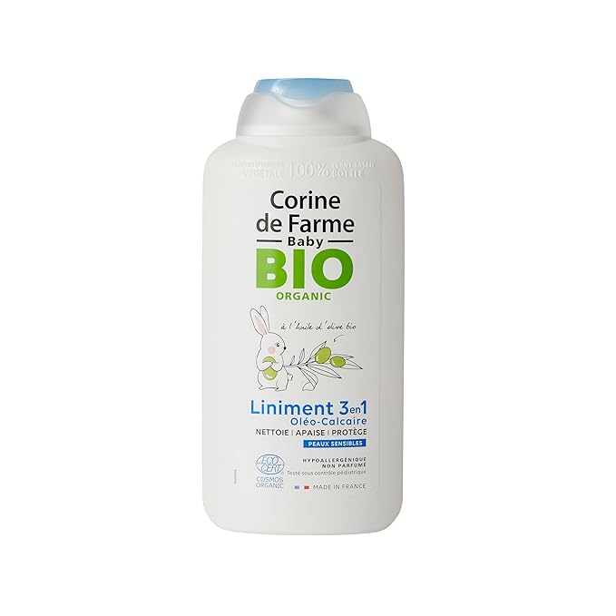 Farme -3 en 1 Liniment Oléo-Calcaire - Certification Bio ECOCERT COSMOS, Enfants - 500ml