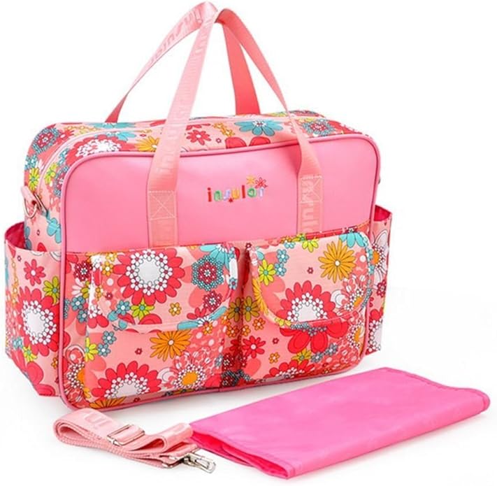 Kamay's Mummy Shoulder Bag Diaper Bag Chic Nappy Changing Bag Tote/Messenger Style Large with Changing Mat, Adjustable Straps