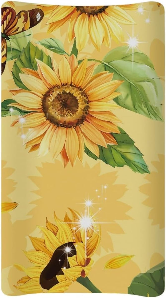 Changing Pad Cover, Sunflower Yellow Changing Table Cover Breathable Changing Table Sheet Diaper Changing Pad Cover